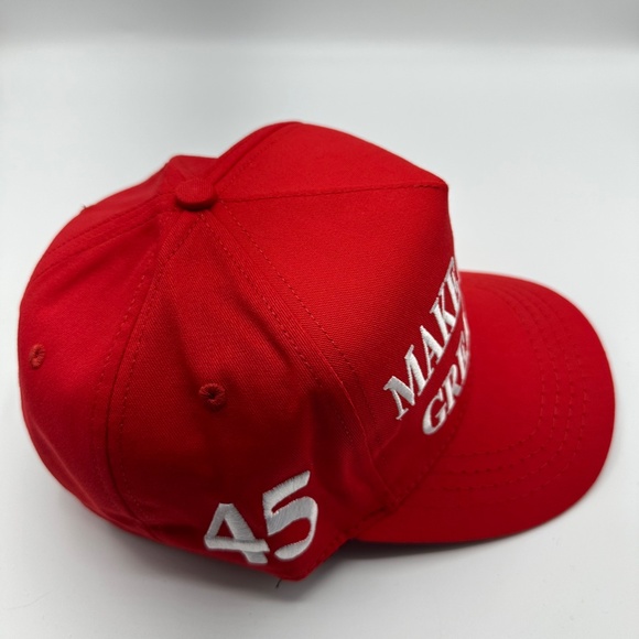 Cali-Fame Trump Make America Great Again Logo Red Trucker Hat Cap One Size - Picture 4 of 8